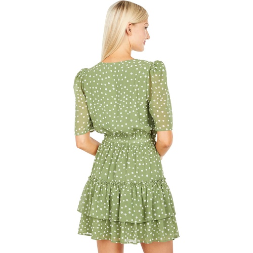  WAYF Smocked Waist Tiered Mini Dress