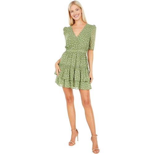  WAYF Smocked Waist Tiered Mini Dress