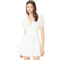 WAYF Reese Smocked Waist Tiered Mini Dress