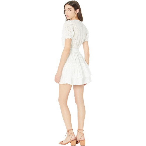  WAYF Reese Smocked Waist Tiered Mini Dress