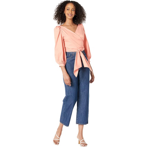  WAYF Jada Puff Sleeve Wrap Top