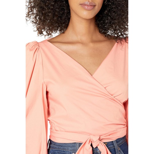  WAYF Jada Puff Sleeve Wrap Top