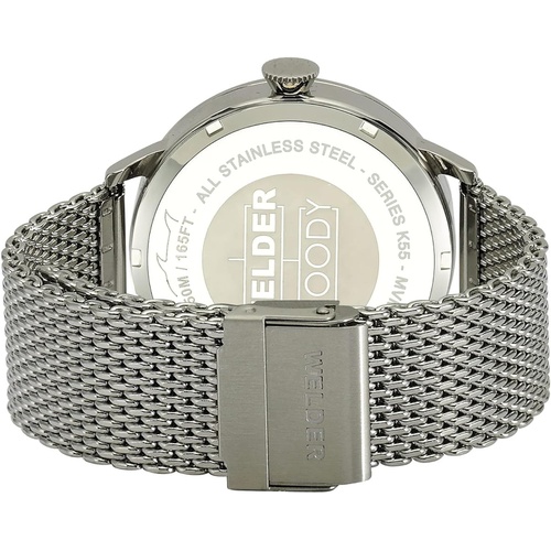  Welder Moody Stainless Steel Mesh 3 Hand Watch with Date 45mm