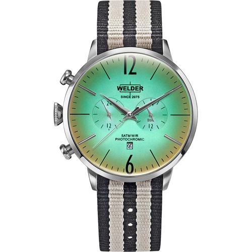  Welder Moody Stone Reversible Nylon Dual Time Watch with Date 45mm