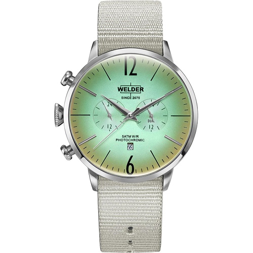  Welder Moody Stone Reversible Nylon Dual Time Watch with Date 45mm