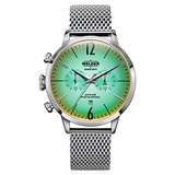 Welder Moody Stainless Steel Mesh Dual Time Watch with Date 42mm