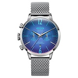 Welder Moody Stainless Steel Mesh Dual Time Watch with Date 42mm