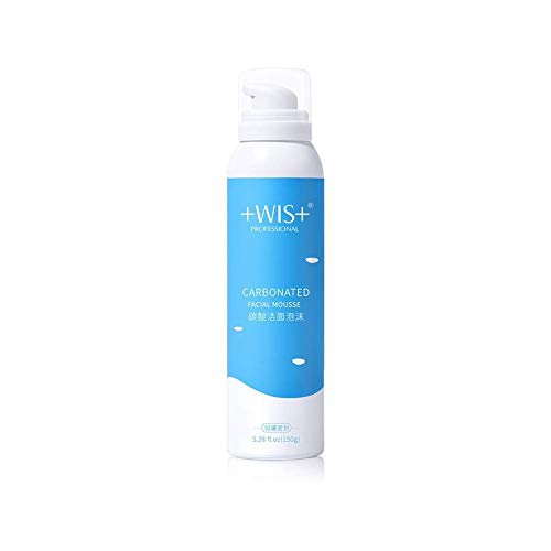 WIS Amino Acid Hydrating Foaming Facial Cleanser, Gentle Daily Exfoliating Face Wash for Oily, Sensitive Skin, Rich in Organic Ingredients&Carbonic Acid, Smooth Lather Remove Dirt