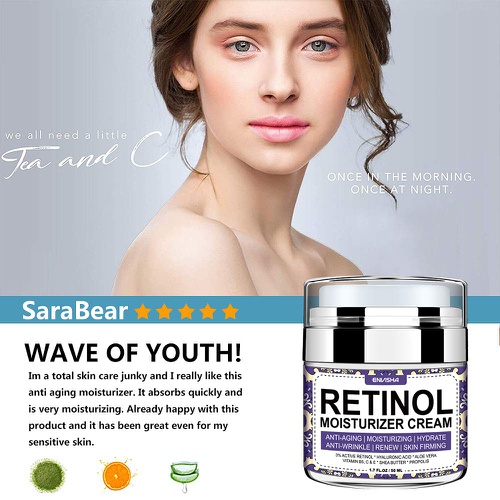  Wumal Retinol Moisturizer Cream for Face - Night Wrinkle Cream with Hyaluronic Acid and 3% Retinol Complex for Women & Men