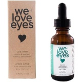 We Love Eyes- All Natural Tea Tree Eye Makeup Remover Oil - Waterproof Mascara Eyeliner - Wipe away Bacteria, Demodex, Debris - 100% Preservative Free - Australian Tea Tree Oil - 3