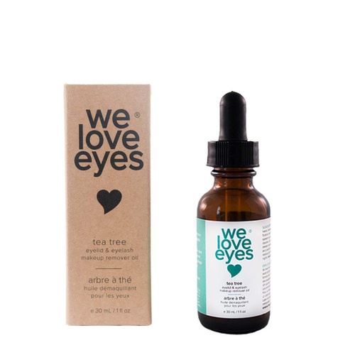 We Love Eyes- All Natural Tea Tree Eye Makeup Remover Oil - Waterproof Mascara Eyeliner - Wipe away Bacteria, Demodex, Debris - 100% Preservative Free - Australian Tea Tree Oil - 3