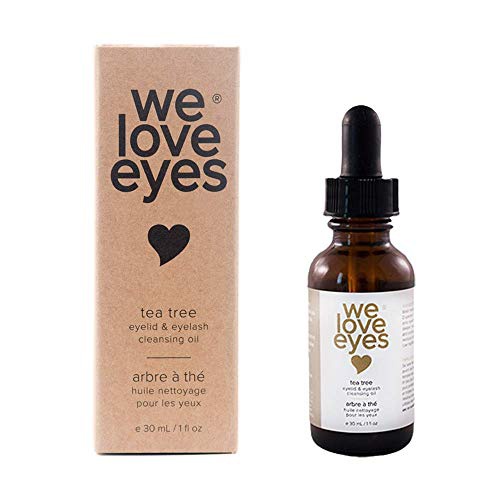  We Love Eyes- All Natural Tea Tree Eyelid Cleansing Oil - Eyelid Scrubs - Eyelid Hygiene - Wash away Bacteria, Demodex, Debris - 100% Preservative Free - Australian Tea Tree Oil -