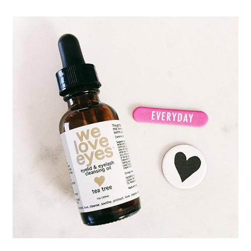  We Love Eyes- All Natural Tea Tree Eyelid Cleansing Oil - Eyelid Scrubs - Eyelid Hygiene - Wash away Bacteria, Demodex, Debris - 100% Preservative Free - Australian Tea Tree Oil -