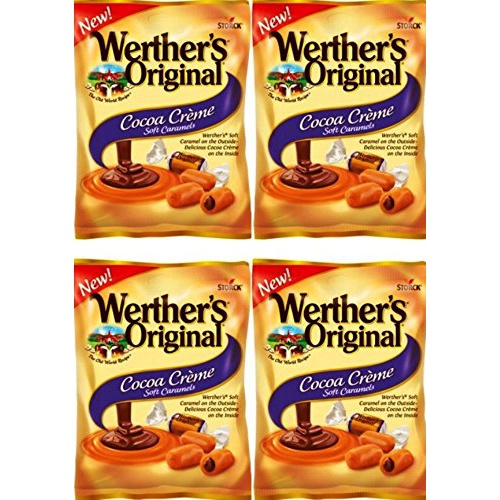  Werthers Original New Cocoa Creme Soft Caramels 2.22 Oz (Pack of 4)