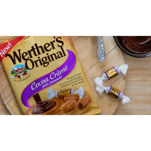  Werthers Original New Cocoa Creme Soft Caramels 2.22 Oz (Pack of 4)