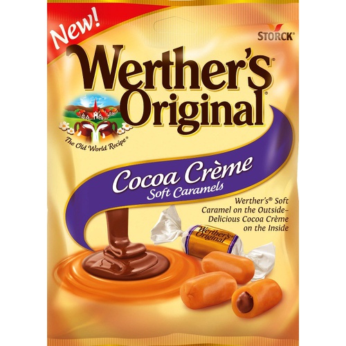  Werthers Original New Cocoa Creme Soft Caramels 2.22 Oz (Pack of 4)