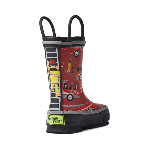  Western Chief Kids Fire Truck Rescue Tread Loop Boot (Toddler/Little Kid/Big Kid)