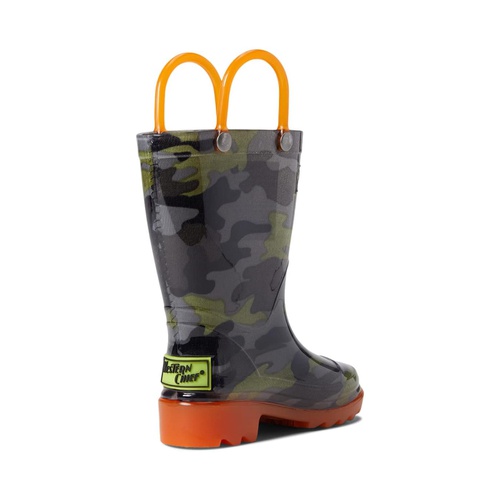  Western Chief Kids Olive Camo Lighted Rain Boot (Toddleru002FLittle Kid)