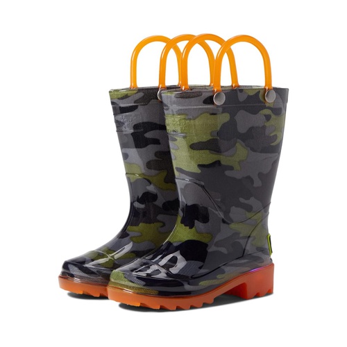  Western Chief Kids Olive Camo Lighted Rain Boot (Toddleru002FLittle Kid)