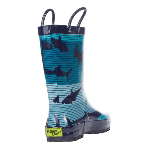  Western Chief Kids Shark Stripe Rain Boots (Toddleru002FLittle Kid)