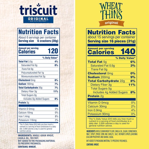 Wheat Thins (WHML9) Wheat Thins Original and Triscuit Original Crackers Variety Pack, 4 Boxes