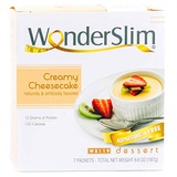WonderSlim Low-Carb High Protein Diet Creamy Cheesecake (7 Servings/Box) - Low Carb, Gluten Free, Aspartame Free, Kosher