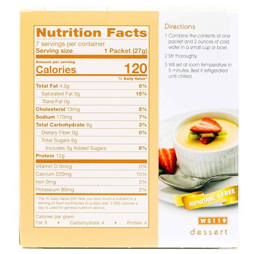  WonderSlim Low-Carb High Protein Diet Creamy Cheesecake (7 Servings/Box) - Low Carb, Gluten Free, Aspartame Free, Kosher