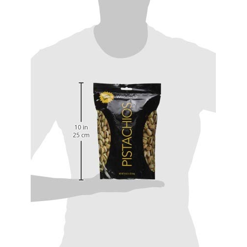  Wonderful Pistachios Roasted &, Resealable Bag, Lightly salted, 16 Oz