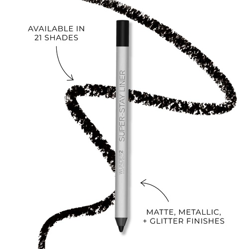  Wunder2 SUPER-STAY Makeup Eyeliner Pencil Long Lasting Waterproof, Matte, Essential Black