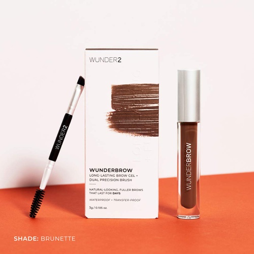  WUNDER2 WUNDERBROW Makeup Waterproof Eyebrow Gel For Long Lasting Eye Brow Make Up, Brunette