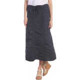 XCVI Stretch Poplin Double Shirred Panel Skirt