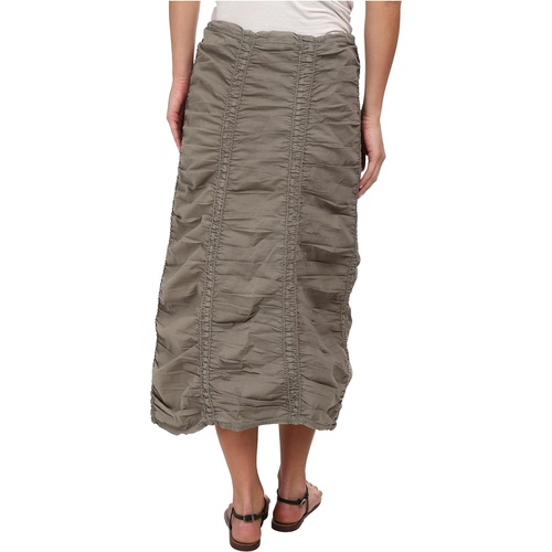  XCVI Stretch Poplin Double Shirred Panel Skirt