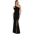 XSCAPE Long Scuba Crepe One Shoulder Strap