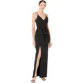 XSCAPE Long Spaghetti Strap Scuba Crepe