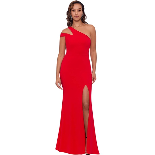  XSCAPE Long Scuba Crepe One Shoulder Strap