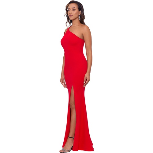  XSCAPE Long Scuba Crepe One Shoulder Strap