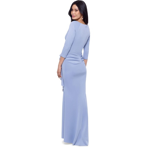  XSCAPE Long Sleeve Scuba Dress with Side Ruching