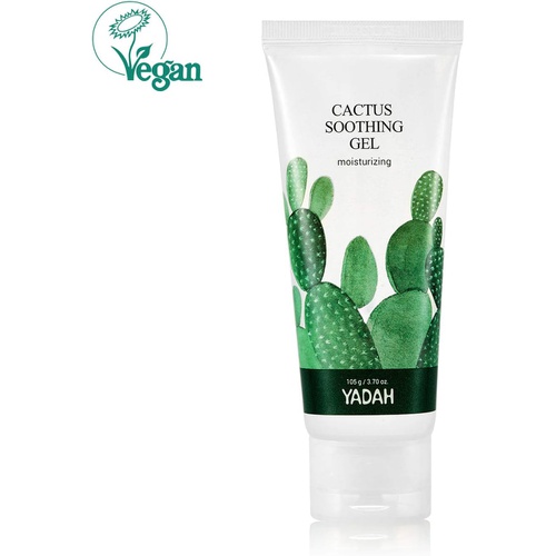  YADAH Cactus Skincare Kit - Cruelty Free Vegan Hypoallergenic Toner 7.1fl.oz, Pads 5.07fl.oz, Soothing Gel 3.7fl.oz. Set