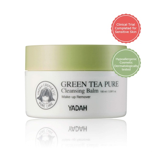  Yadah Green Tea Pure Cleansing Balm 3.38 Fluid Ounce, Hypoallergenic Make-up Remover Deep Cleanser Natural Ingredients No Irritation