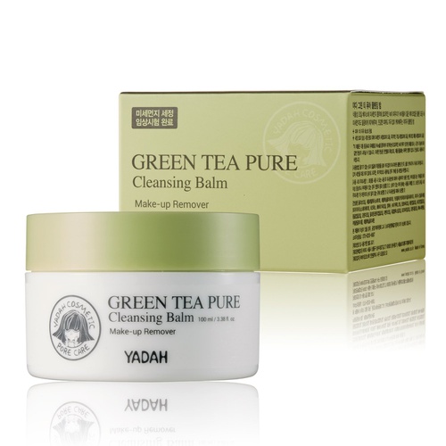  Yadah Green Tea Pure Cleansing Balm 3.38 Fluid Ounce, Hypoallergenic Make-up Remover Deep Cleanser Natural Ingredients No Irritation