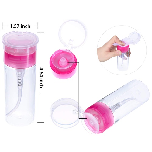  Yaomiao Nail Polish Remover Tools, Include Nail Polish Remover Bottle, Triangle Cuticle Pusher, Stainless Steel Pusher, 500 Pieces Polish Remover Cotton Pads, 10 Pieces Plastic Nail Remove