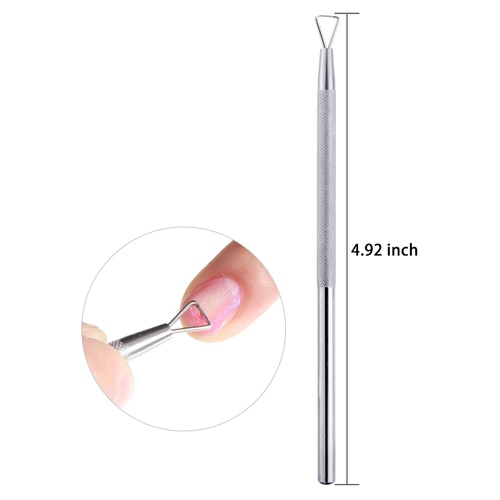  Yaomiao Nail Polish Remover Tools, Include Nail Polish Remover Bottle, Triangle Cuticle Pusher, Stainless Steel Pusher, 500 Pieces Polish Remover Cotton Pads, 10 Pieces Plastic Nail Remove
