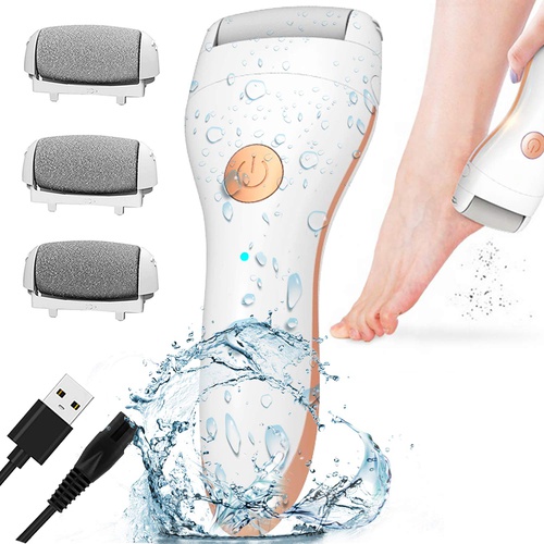  Yuanmu Electric Foot Callus Remover,Portable Electronic Foot File Pedicure Tools, Pedicure Tools with 3 Rollers and USB Rechargeable Foot Care Tool Perfect for Dead,Hard Cracked Dry Skin