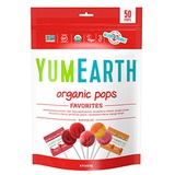 YumEarth Organic Lollipops, Variety Pack, 50 lollipops - 10.9 oz (pack of 1) - Allergy Friendly, Non GMO, Gluten Free, Vegan (Packaging May Vary)