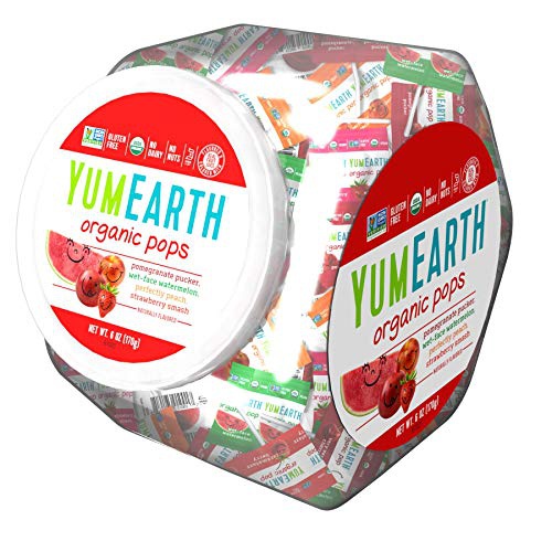  YumEarth Organic Lollipops, Assorted Flavors, 6 Ounce Container, 5 pack