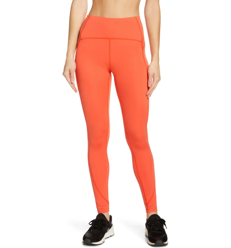 Zella Run High Waist Pocket Performance Ankle Leggings_RED FIRELIGHT