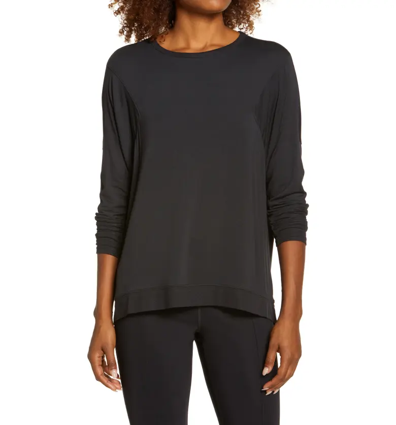Zella Peaceful Relaxed Pullover_BLACK