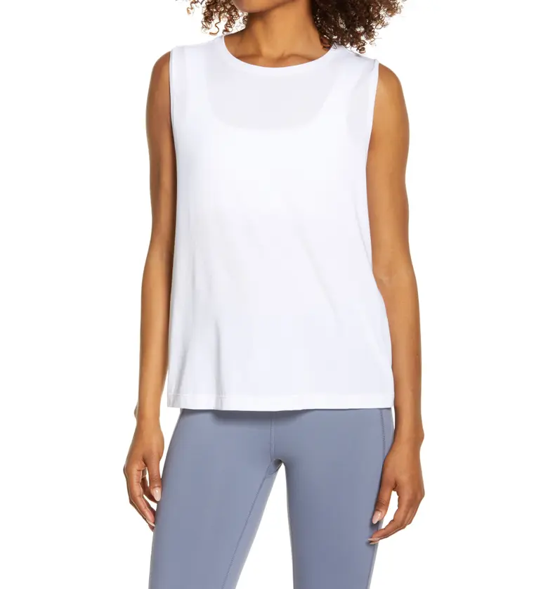 Zella Work For It Easy Tank Top_WHITE