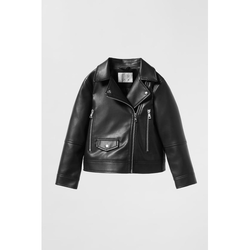 자라 Zara FAUX LEATHER BIKER JACKET