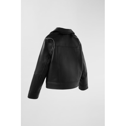 자라 Zara FAUX LEATHER BIKER JACKET